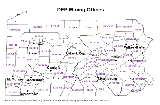 DEP Offices Map