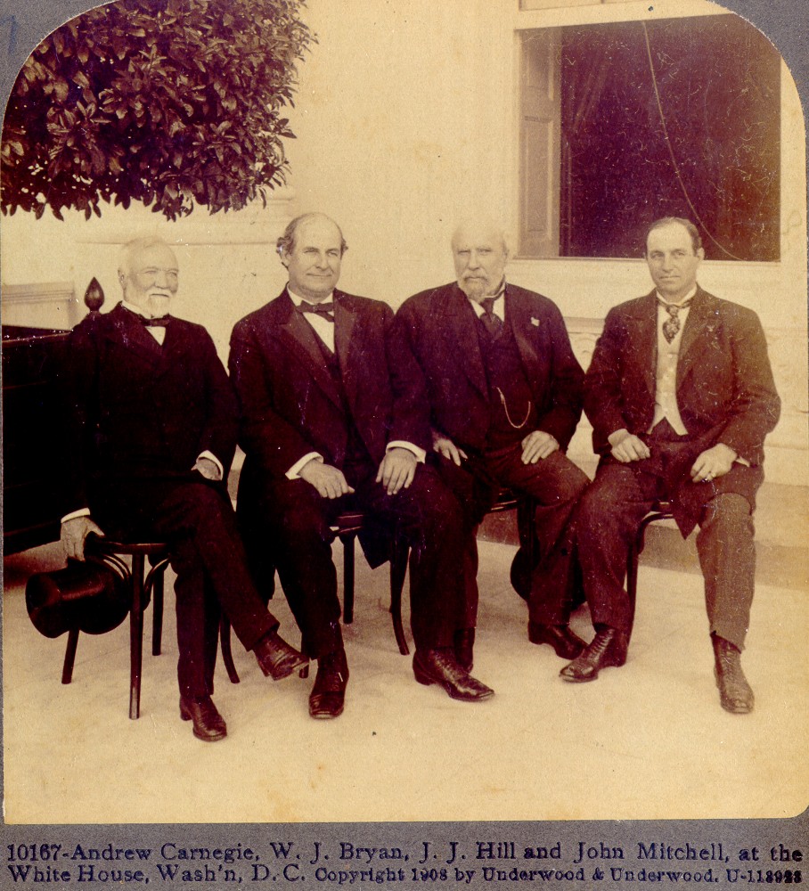 Carnegie, Bryan, Hill,  Mitchell at White House