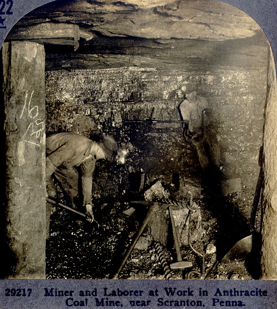 Miner & laborer at work near Scranton
