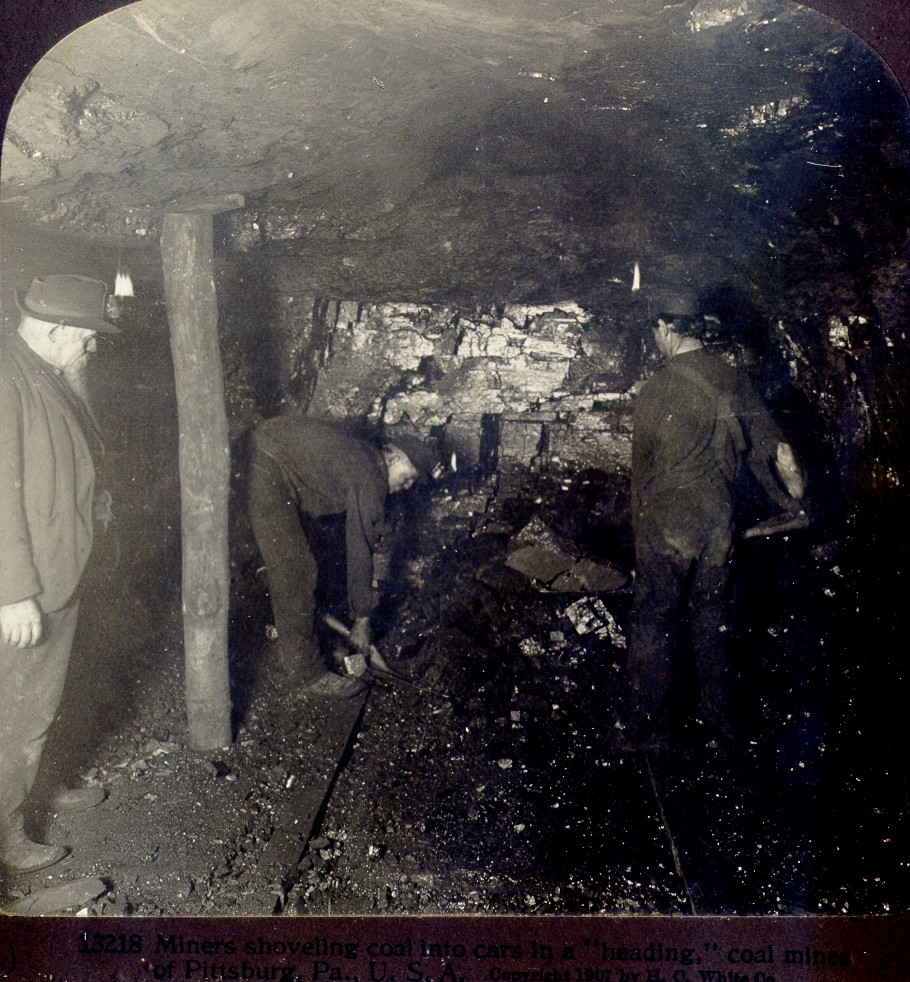 Shoveling coal in a heading-Pittsburgh