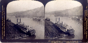 Coal Barges on Monongahela-stereo